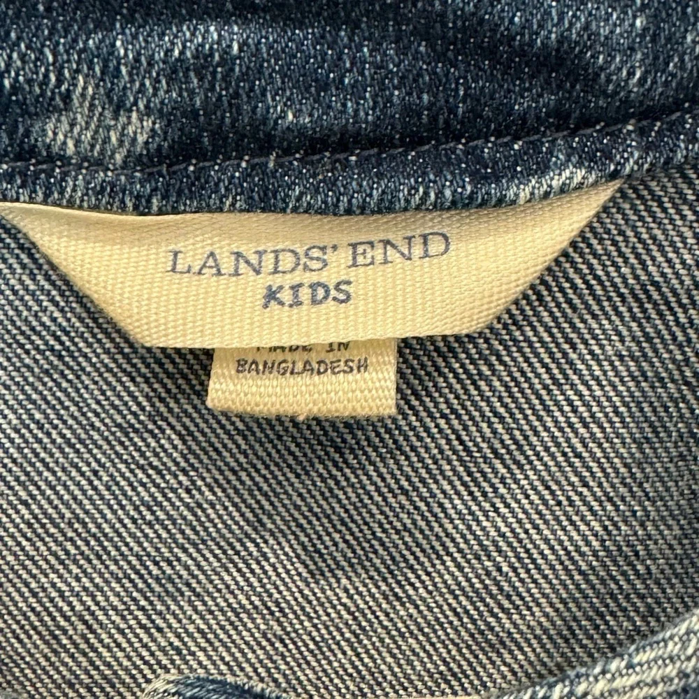 Lands End Girl’s Denim Jean Jacket Size 10-12 Medium